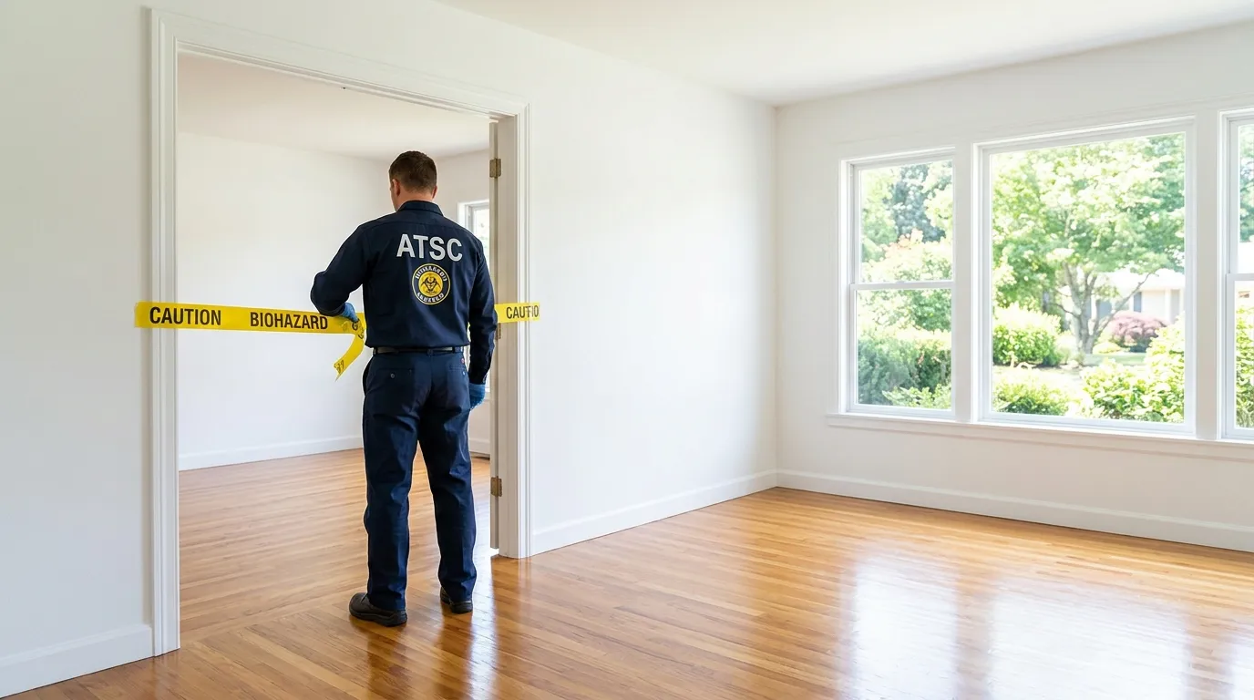 Certified biohazard cleanup crew performing Trauma Scene Cleanup in Moultrie